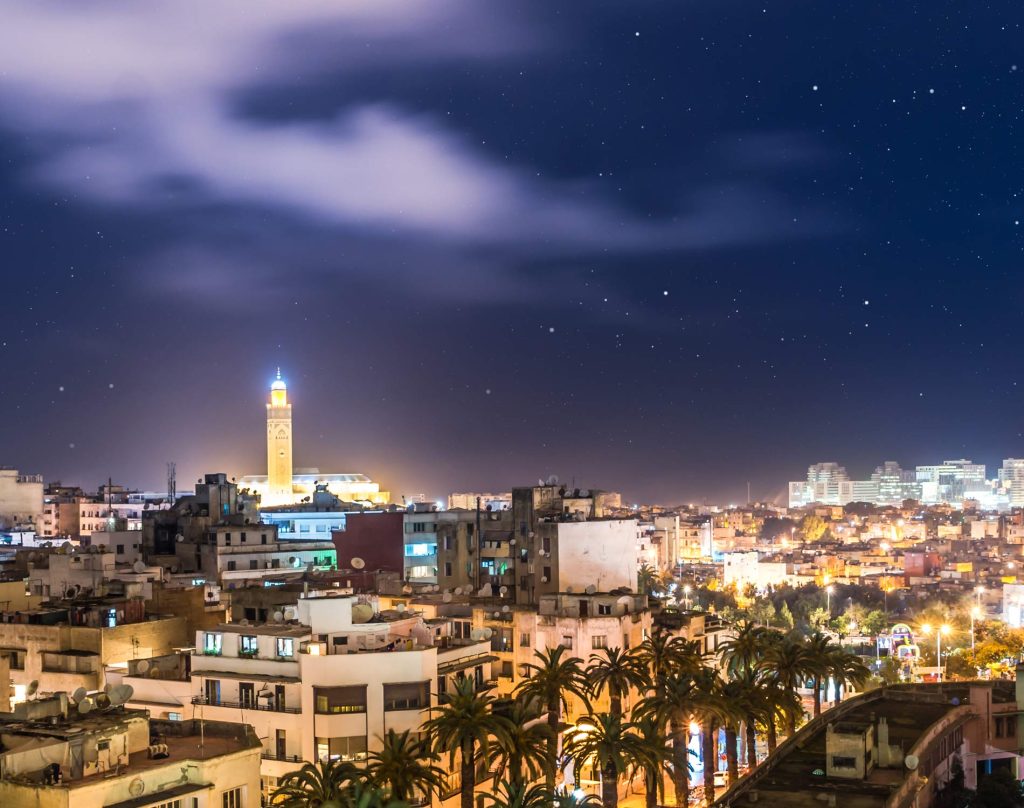 Casablanca at night